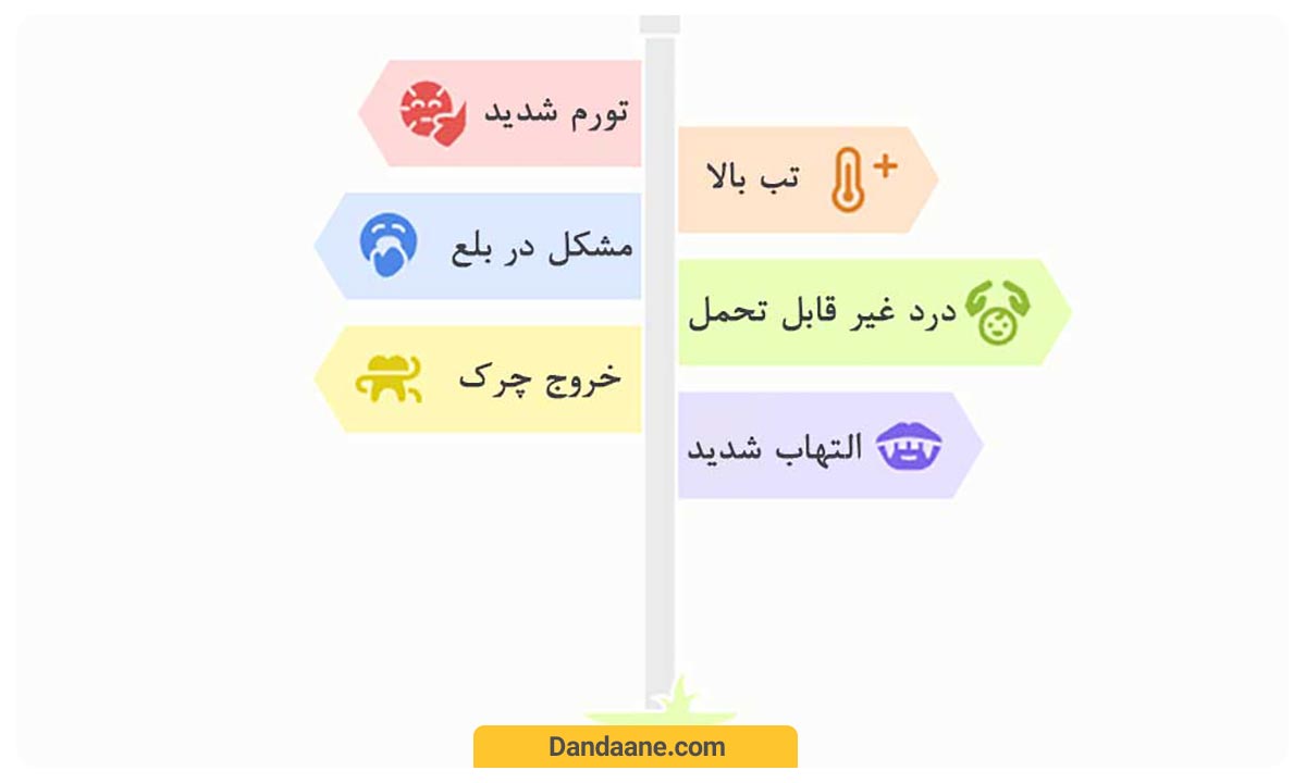 چه زمانی باید فورا به دندانپزشک مراجعه کرد؟